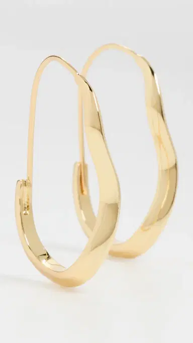 Shashi Mia Wave Hoop Earrings | Thumbnail 4