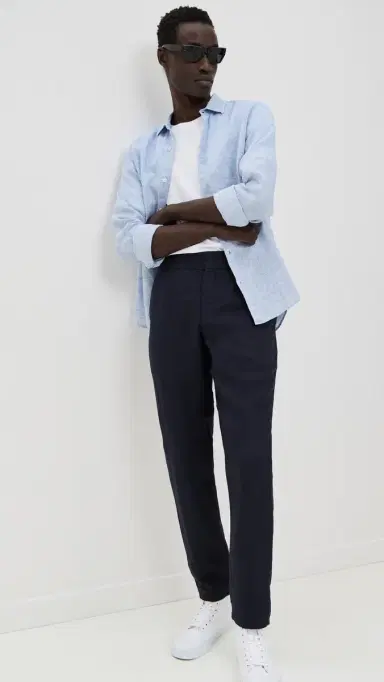 Orlebar Brown Cornell Linen Pants Night Iris II 28 | Thumbnail 2 Orlebar Brown Cornell Linen Pants Night Iris II 28 | Thumbnail 2