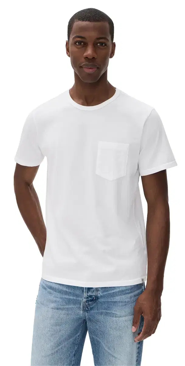 AG Nick Pocket Tee White