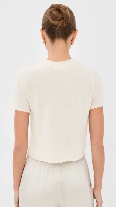 Sablyn Charleston Relaxed Crewneck Cashmere Tee Gardenia L | Thumbnail 3