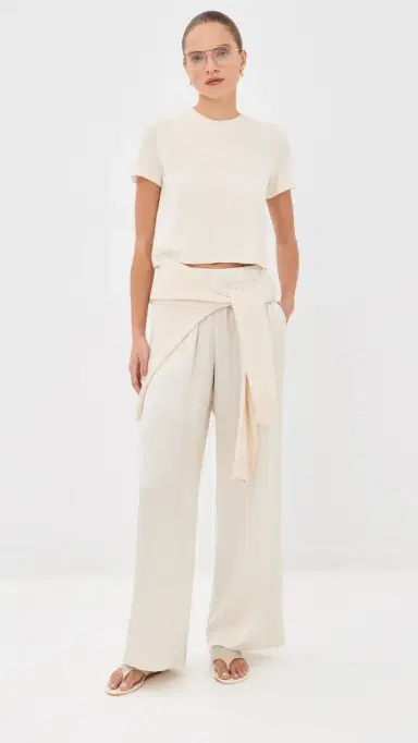 Sablyn Charleston Relaxed Crewneck Cashmere Tee Gardenia L | Thumbnail 5
