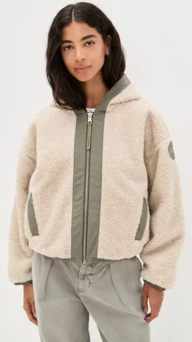Canada Goose Alberni Reversible Bomber Jacket Tan/Smokey Sage | Thumbnail 2 Canada Goose Alberni Reversible Bomber Jacket Tan/Smokey Sage | Thumbnail 2