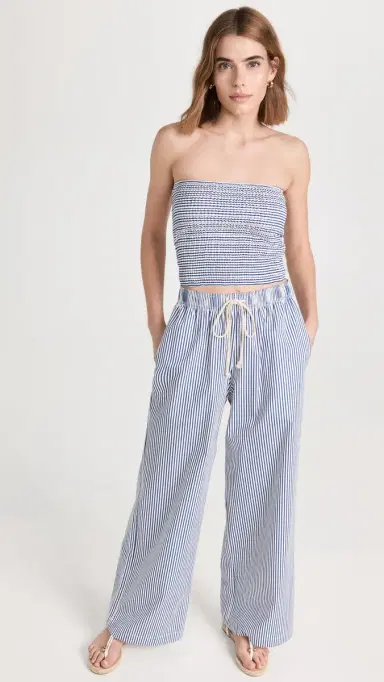 DONNI. DONNI. Pop Pants Navy Stripe L | Thumbnail 5