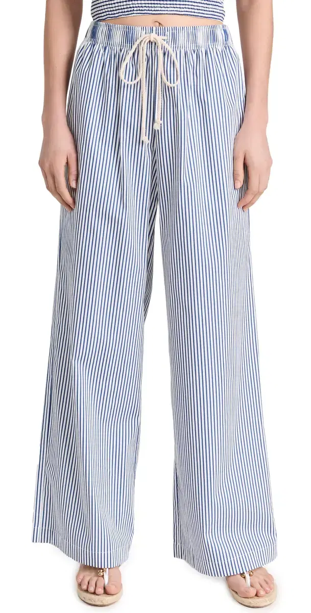 DONNI. Pop Pants Navy Stripe