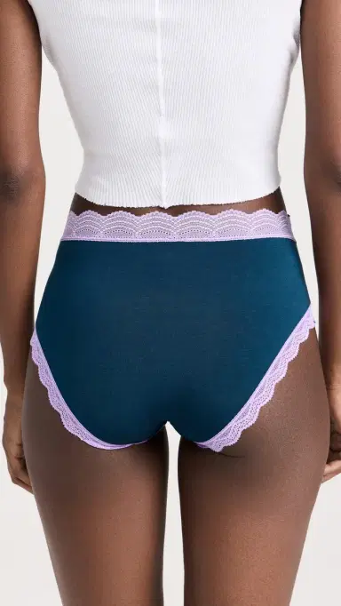 Stripe & Stare High Rise Knickers 4 Pack Midnight Neon | Thumbnail 4