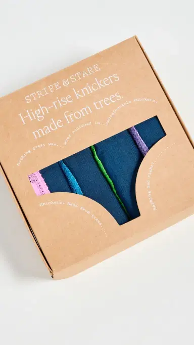 Stripe & Stare High Rise Knickers 4 Pack Midnight Neon | Thumbnail 6