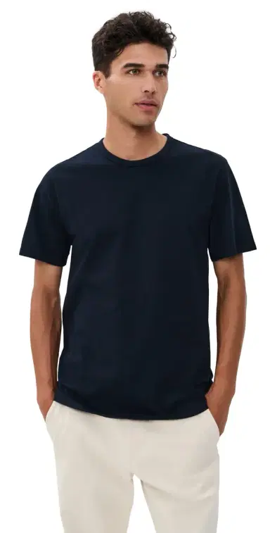 Vince Garment Dye Crew Tee Washed Coastal S | Thumbnail 1
