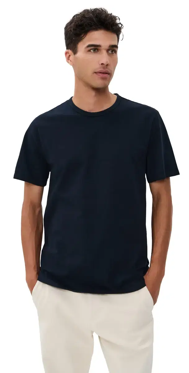 Vince Garment Dye Crew Tee Washed Coastal