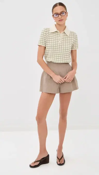 The Elder Statesman Ida Checkered Cashmere Polo oss Check | Thumbnail 5 The Elder Statesman Ida Checkered Cashmere Polo oss Check | Thumbnail 5