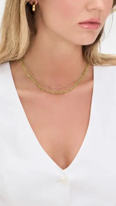 Chan Luu Lottie Necklace Peridot Mix One Size | Thumbnail 3