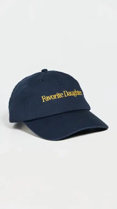Favorite Daughter Classic Logo Baseball Cap Navy/Yellow One Size | Thumbnail 2 Favorite Daughter Classic Logo Baseball Cap Navy/Yellow One Size | Thumbnail 2