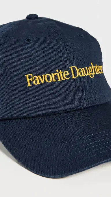 Favorite Daughter Classic Logo Baseball Cap Navy/Yellow One Size | Thumbnail 5 Favorite Daughter Classic Logo Baseball Cap Navy/Yellow One Size | Thumbnail 5