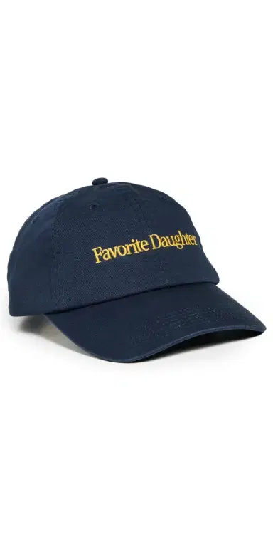 Favorite Daughter Classic Logo Baseball Cap Navy/Yellow One Size | Thumbnail 1 Favorite Daughter Classic Logo Baseball Cap Navy/Yellow One Size | Thumbnail 1