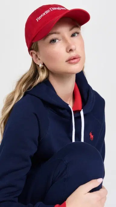 Favorite Daughter Classic Logo Baseball Cap Red/White | Thumbnail 2
