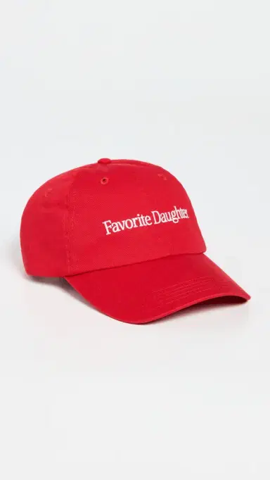 Favorite Daughter Classic Logo Baseball Cap Red/White | Thumbnail 3