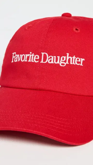 Favorite Daughter Classic Logo Baseball Cap Red/White | Thumbnail 5