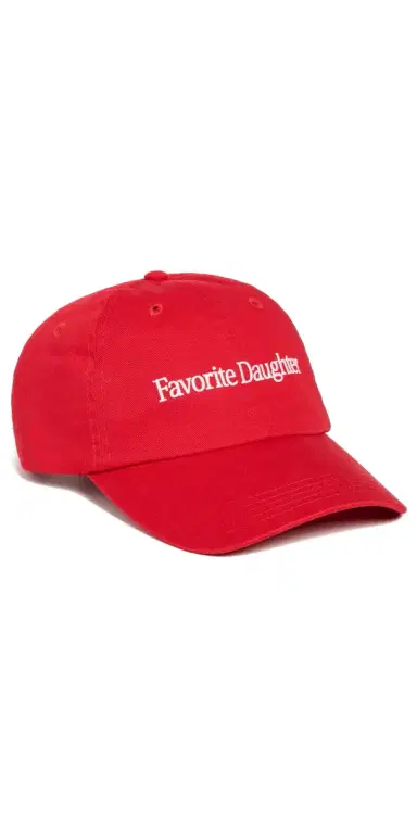 Favorite Daughter Classic Logo Baseball Cap Red/White | Thumbnail 1