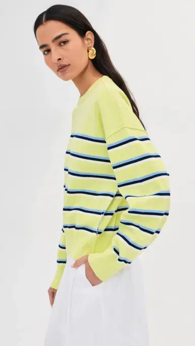 LE BOP Striped Boxy Pullover unglow Stripe | Thumbnail 4 LE BOP Striped Boxy Pullover unglow Stripe | Thumbnail 4