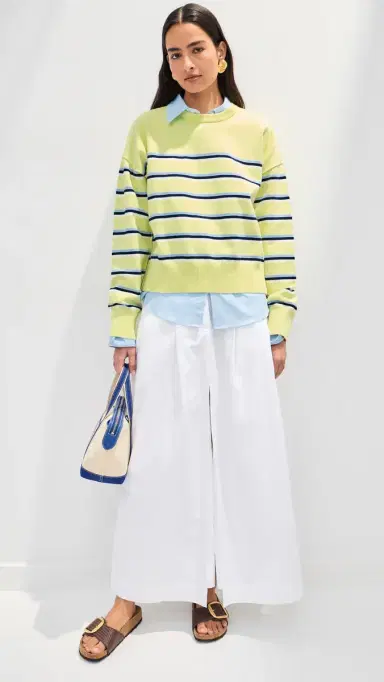 LE BOP Striped Boxy Pullover unglow Stripe | Thumbnail 5 LE BOP Striped Boxy Pullover unglow Stripe | Thumbnail 5
