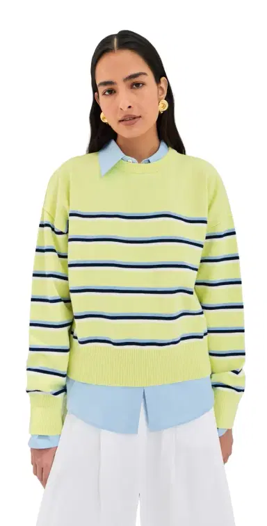 LE BOP Striped Boxy Pullover unglow Stripe | Thumbnail 1 LE BOP Striped Boxy Pullover unglow Stripe | Thumbnail 1