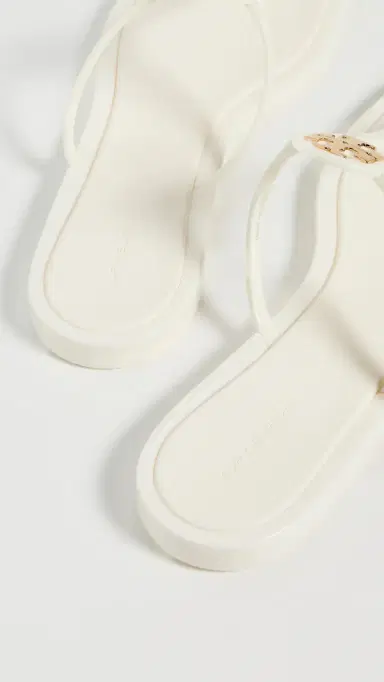 Tory Burch Mini Miller Jelly Sandals Ivory/Gold 9 | Thumbnail 4