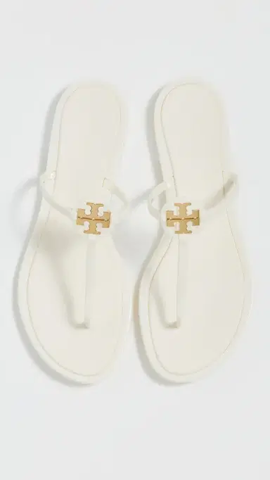 Tory Burch Mini Miller Jelly Sandals Ivory/Gold 9 | Thumbnail 6