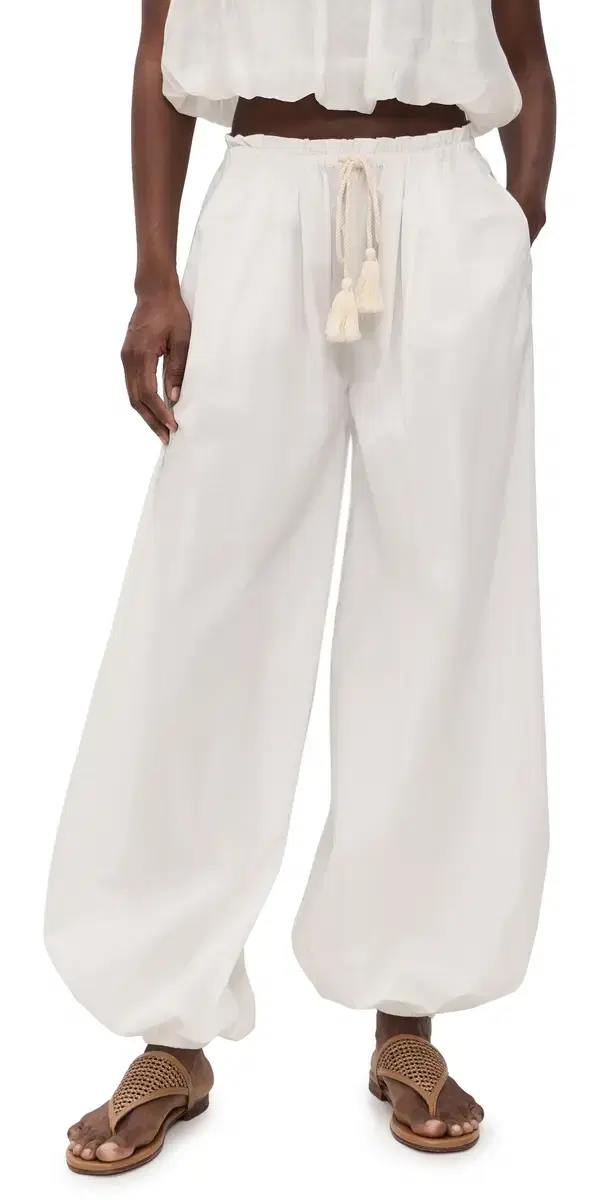 The Garment Bazaar Balloon Pants White