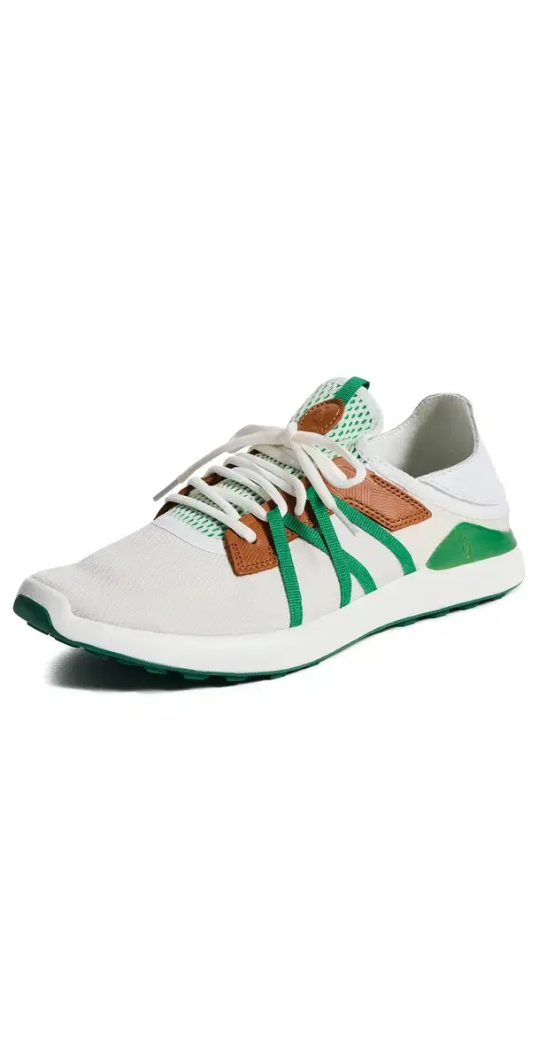 OluKai Manele Golf Sneakers White/Bamboo