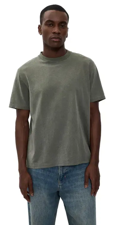 Our Legacy Cotton Box Tee Worn Olive Legacy Jersey 46 | Thumbnail 1 Our Legacy Cotton Box Tee Worn Olive Legacy Jersey 46 | Thumbnail 1