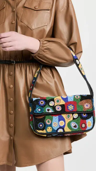 Staud Tommy Bag Milliefiori Black One Size | Thumbnail 3 Staud Tommy Bag Milliefiori Black One Size | Thumbnail 3