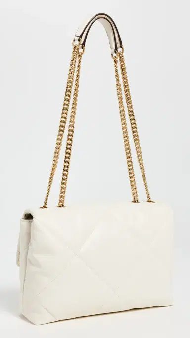 Tory Burch Kira Diamond Quilt Convertible Shoulder Bag Warm White One Size | Thumbnail 4 Tory Burch Kira Diamond Quilt Convertible Shoulder Bag Warm White One Size | Thumbnail 4