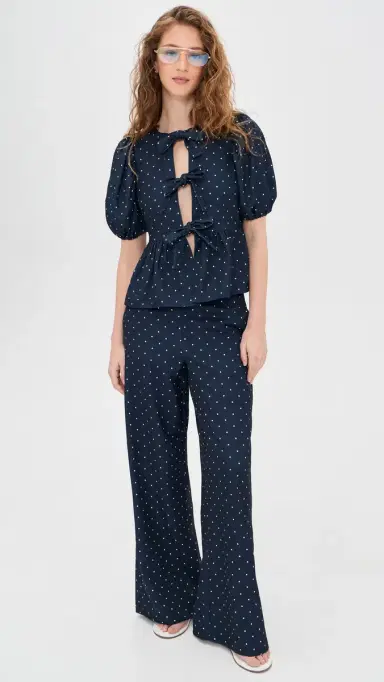English Factory Polka Dot Pants Navy S | Thumbnail 5