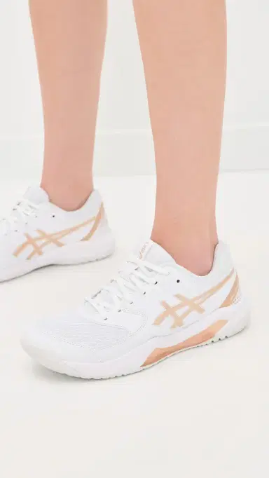 Asics Gel-Dedicate 8 Pickleball Sneakers White/Champagne 7 | Thumbnail 3 Asics Gel-Dedicate 8 Pickleball Sneakers White/Champagne 7 | Thumbnail 3