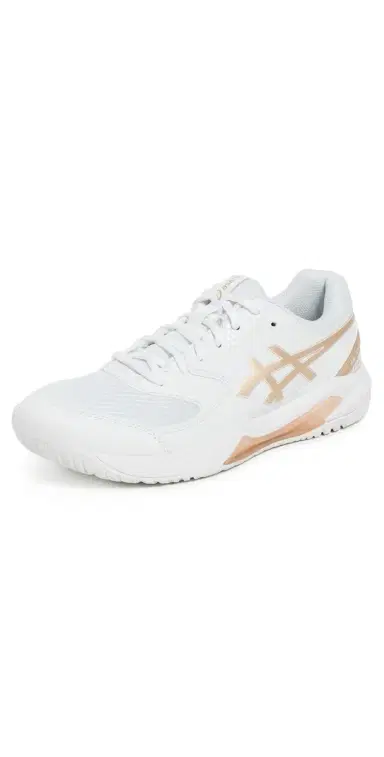 Asics Gel-Dedicate 8 Pickleball Sneakers White/Champagne 7 | Thumbnail 1 Asics Gel-Dedicate 8 Pickleball Sneakers White/Champagne 7 | Thumbnail 1