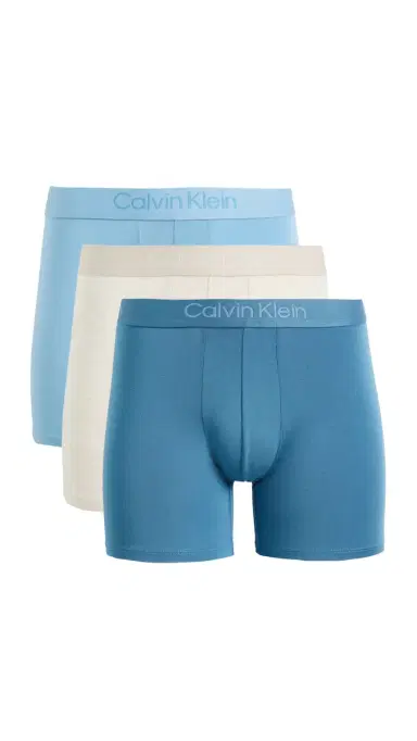 Calvin Klein Underwear Ultra Soft Modal 3-Pack Boxer Briefs Oatmeal Heather/Gulf Blue/Libe | Thumbnail 5
