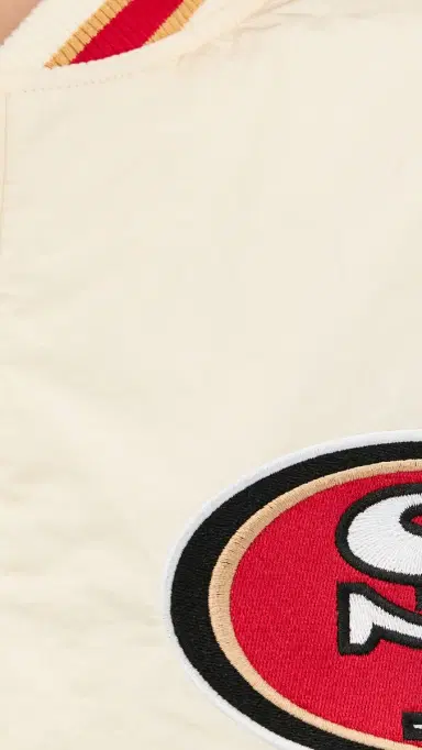 Terez 49ers Colorblock Bomber Jacket 49ers Sugar Swizzle/Red S | Thumbnail 6