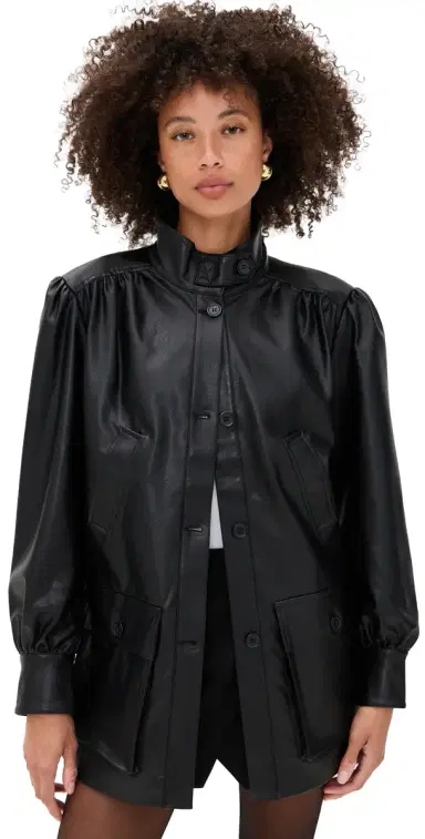 BARDOT Clements Vegan Leather Jacket Black | Thumbnail 1 BARDOT Clements Vegan Leather Jacket Black | Thumbnail 1