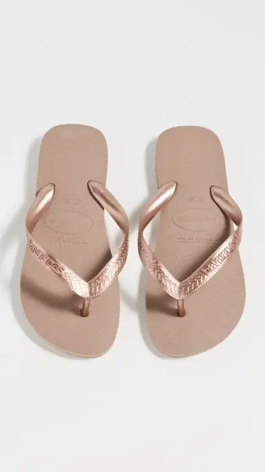 Havaianas Top Tiras Sandals Rose Gold 6 | Thumbnail 5