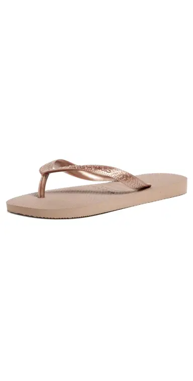 Havaianas Top Tiras Sandals Rose Gold 6 | Thumbnail 1