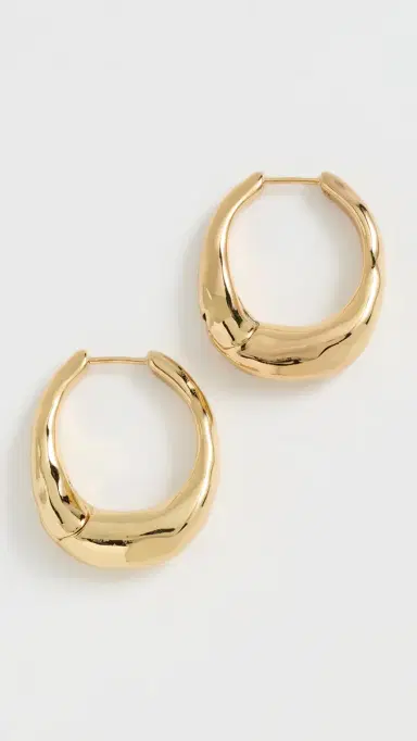 Madewell Hammered Puffy Huggie Hoop Earrings | Thumbnail 2