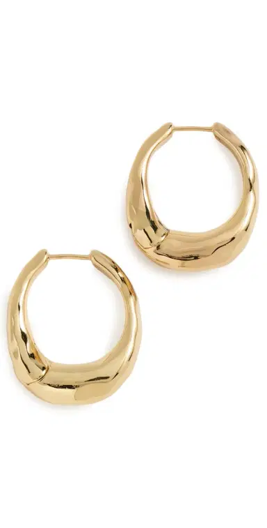 Madewell Hammered Puffy Huggie Hoop Earrings | Thumbnail 1