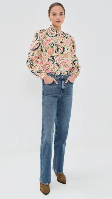 Alix of Bohemia Annabel Melon Bloom hirt Off-White | Thumbnail 5 Alix of Bohemia Annabel Melon Bloom hirt Off-White | Thumbnail 5