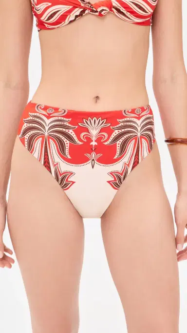 Farm Rio Ainika Garden Red Hot Pants Bikini Bottoms | Thumbnail 2 Farm Rio Ainika Garden Red Hot Pants Bikini Bottoms | Thumbnail 2