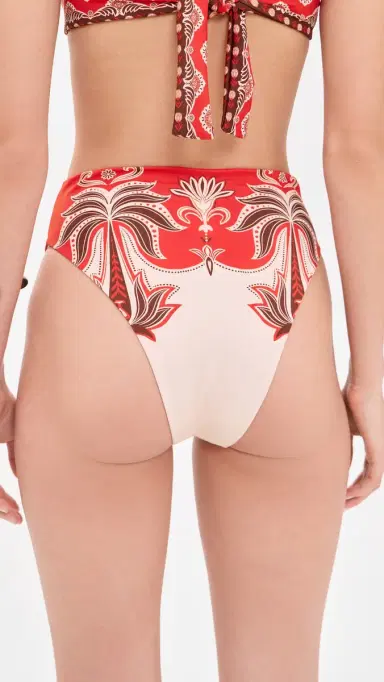 Farm Rio Ainika Garden Red Hot Pants Bikini Bottoms | Thumbnail 3 Farm Rio Ainika Garden Red Hot Pants Bikini Bottoms | Thumbnail 3