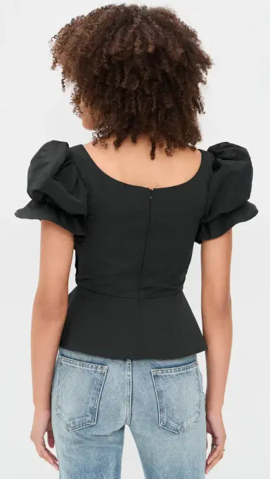 Damaris Bailey Rose Blouse Black Velvet | Thumbnail 3