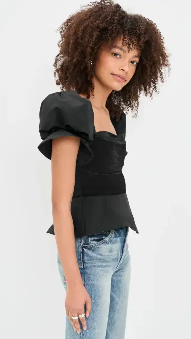 Damaris Bailey Rose Blouse Black Velvet | Thumbnail 4