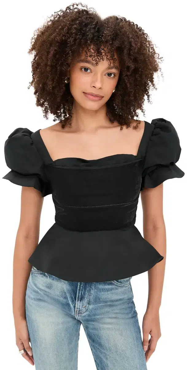 Rose Blouse Black Velvet