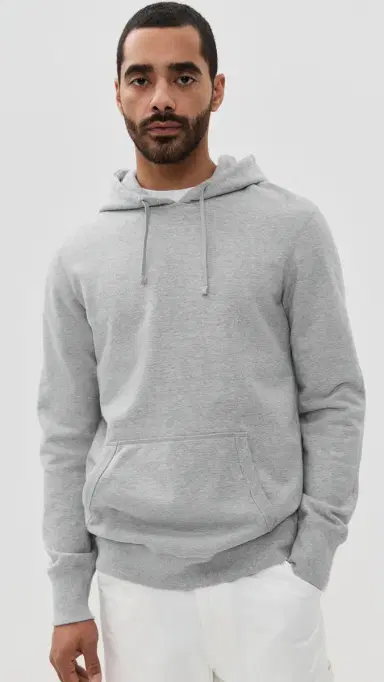 REIGNING CHAMP Midweight Terry Slim Hoodie Hgrey | Thumbnail 2 REIGNING CHAMP Midweight Terry Slim Hoodie Hgrey | Thumbnail 2
