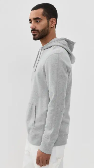 REIGNING CHAMP Midweight Terry Slim Hoodie Hgrey | Thumbnail 4 REIGNING CHAMP Midweight Terry Slim Hoodie Hgrey | Thumbnail 4
