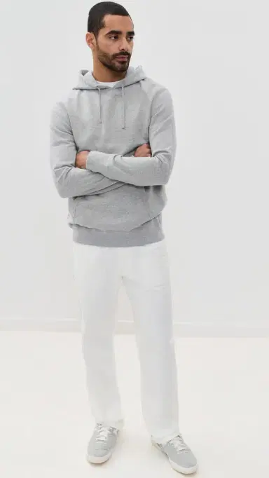 REIGNING CHAMP Midweight Terry Slim Hoodie Hgrey | Thumbnail 5 REIGNING CHAMP Midweight Terry Slim Hoodie Hgrey | Thumbnail 5